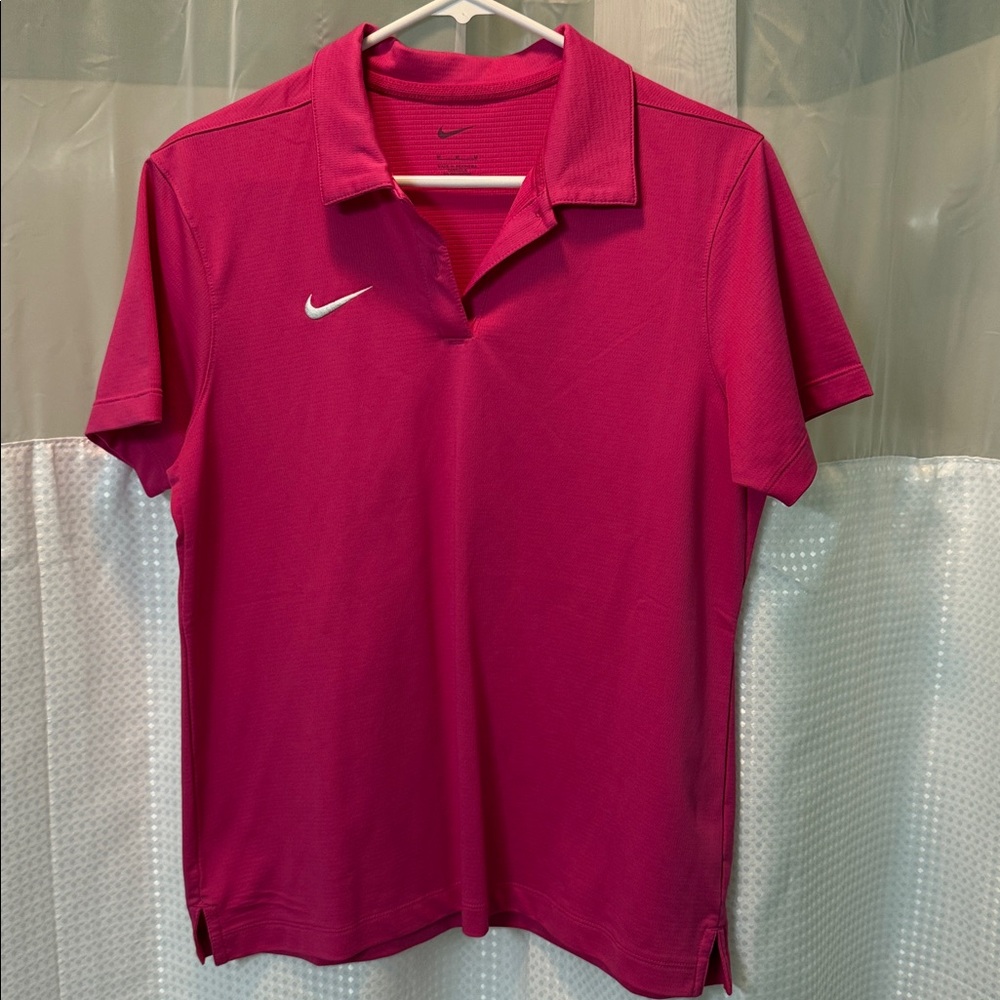 NWOT Nike Hot Pink Athletic Polo - Medium